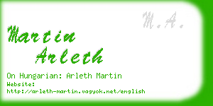 martin arleth business card